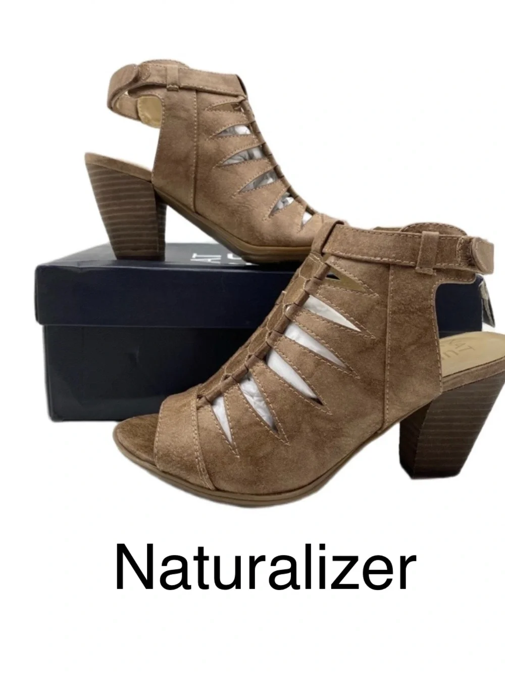 NEW IN BOX Women's Naturalizer Talan - Latte - Size 7 Sandals Heels Shoes